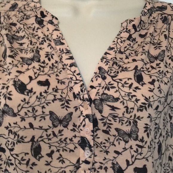 H&M owl & butterfly poet shirt - Picture 2 of 5